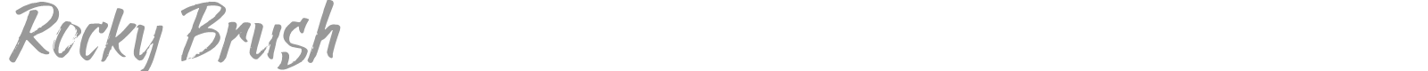 Rocky Brush font preview